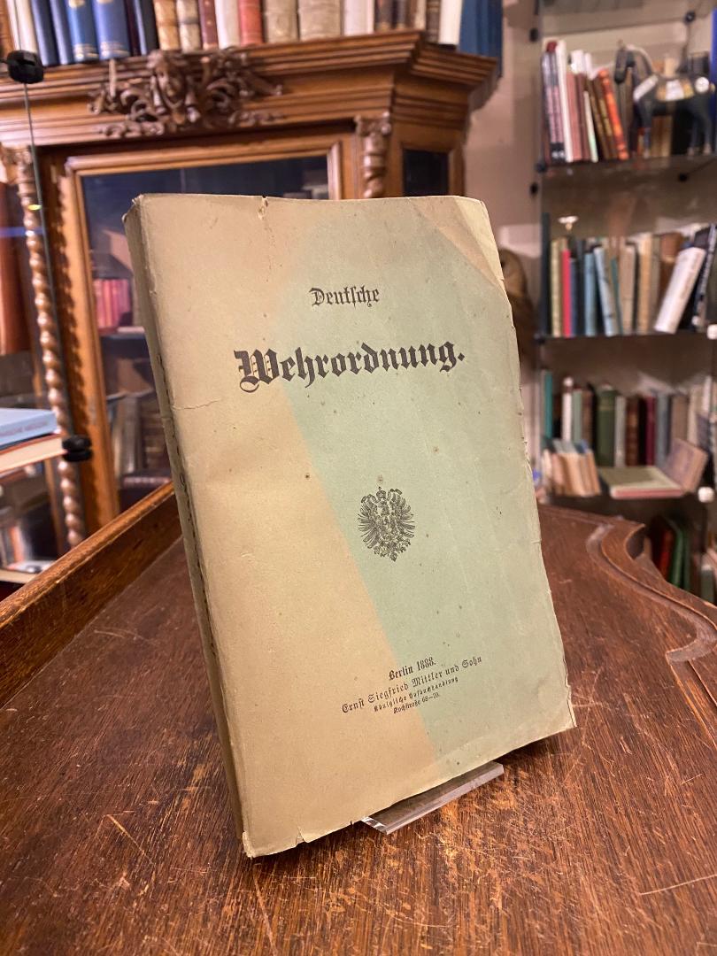 Deutsche Wehrordnung.