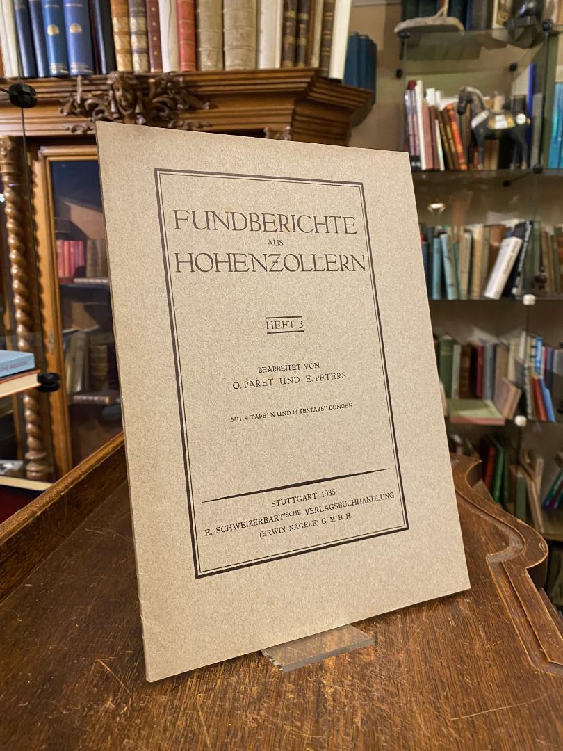 Fundberichte aus Hohenzollern : Heft 3 : Anhang II der Fundberichte aus Schwaben